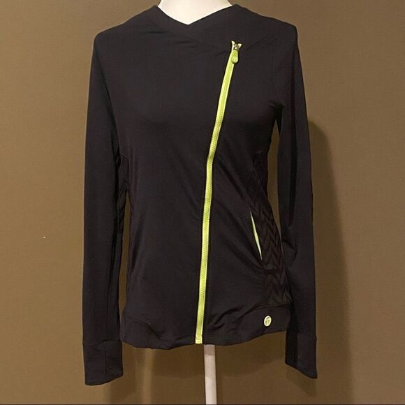 Trina Turk Black Jacket Workout Size Medium - Picture 3 of 13
